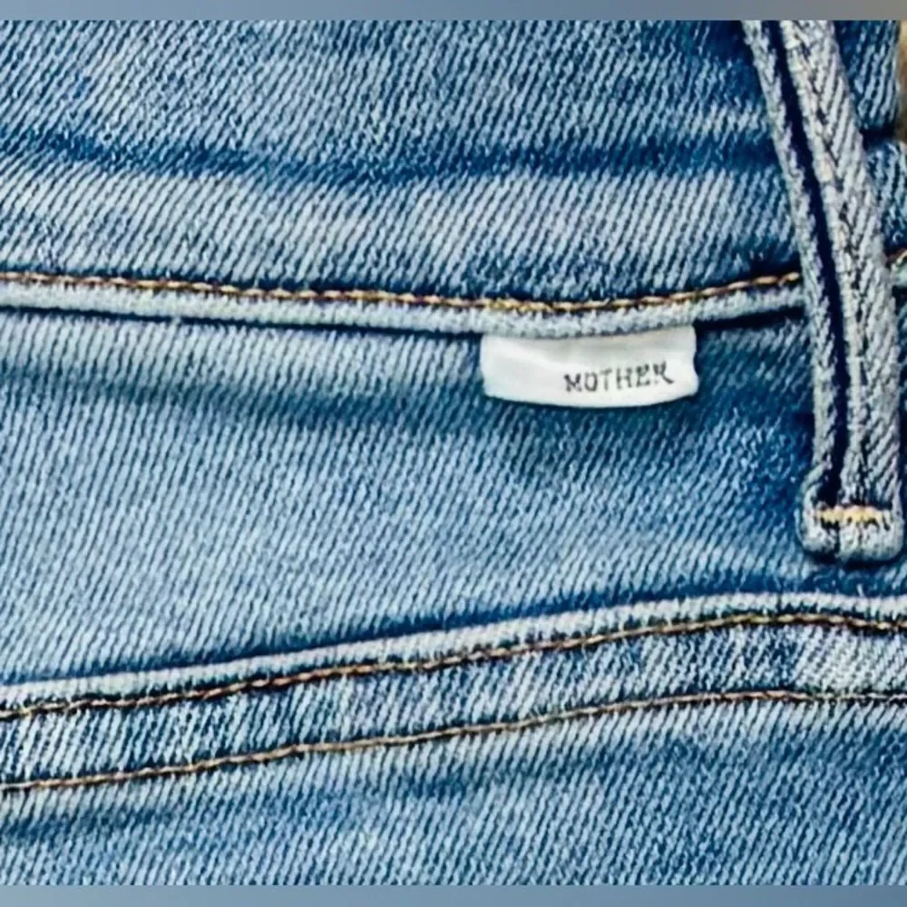 MOTHER The Swooner Rascal Ankle Jeans Size 27x28 High Rise Stretch Denim Jeans